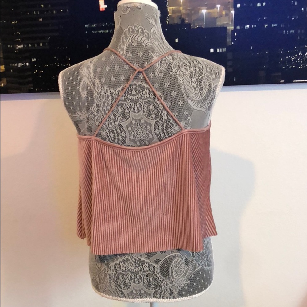 Pink Ribbed Tank - Picture 2 of 3